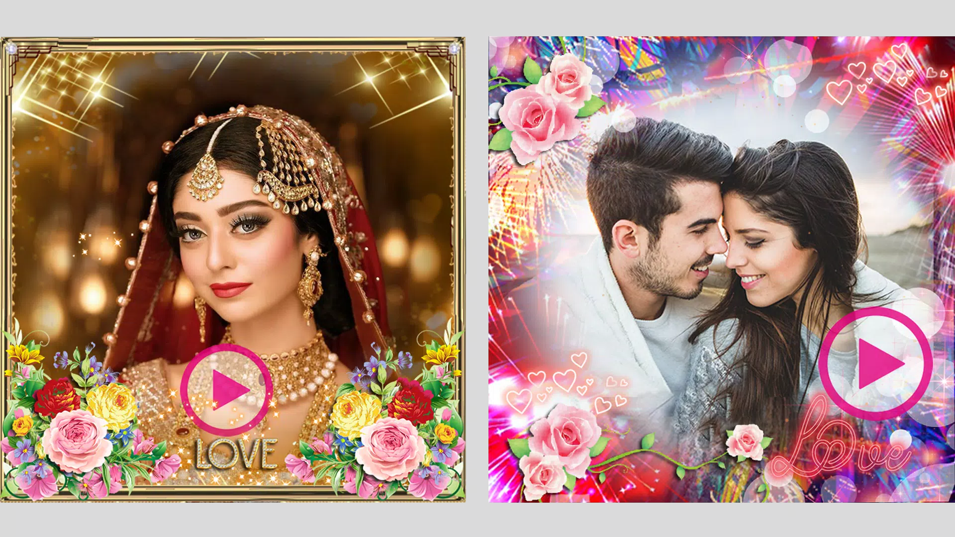 Love Flower Video Maker Captura de pantalla 0