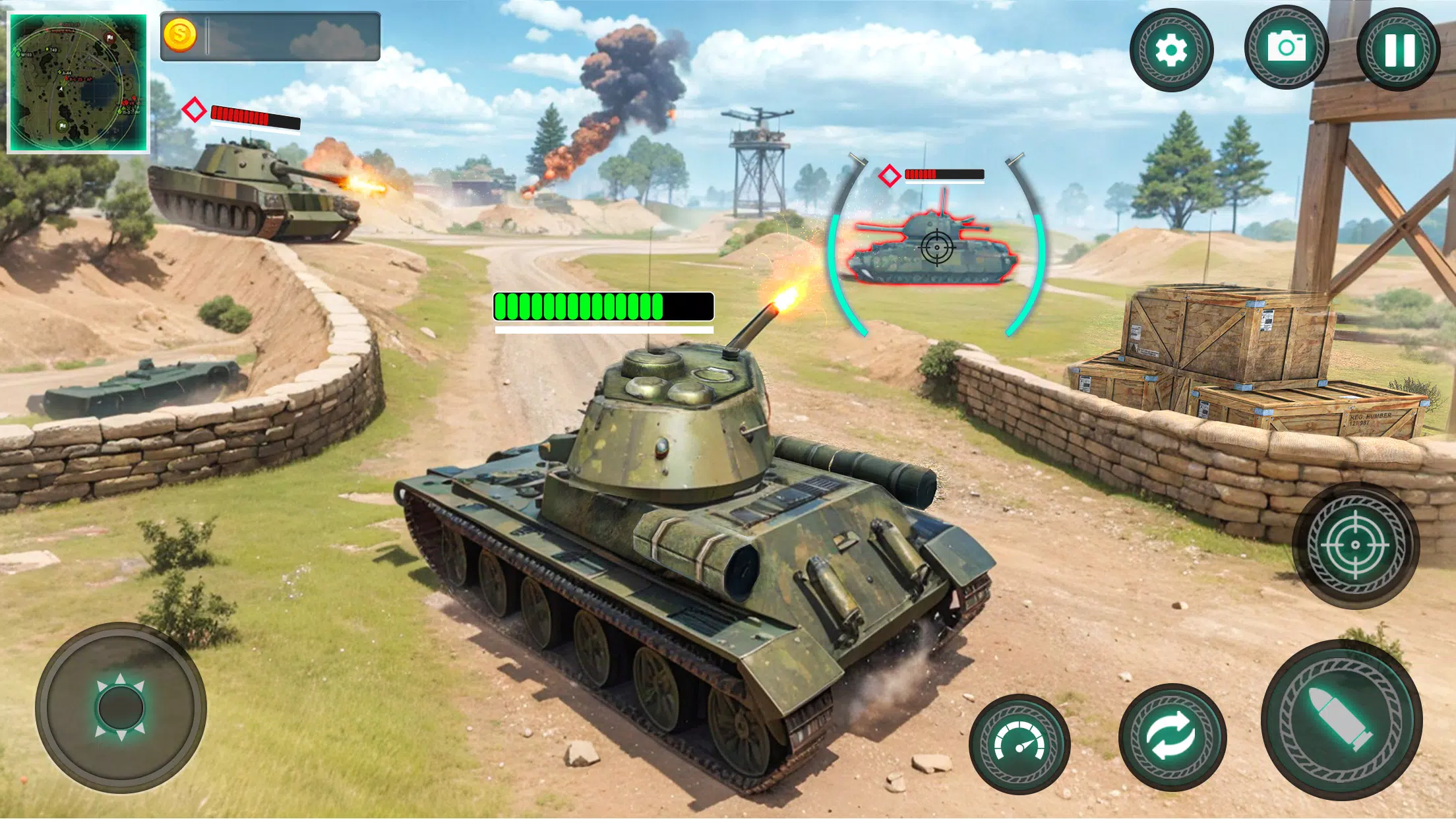 Military Tank War Machine Sim Captura de tela 2