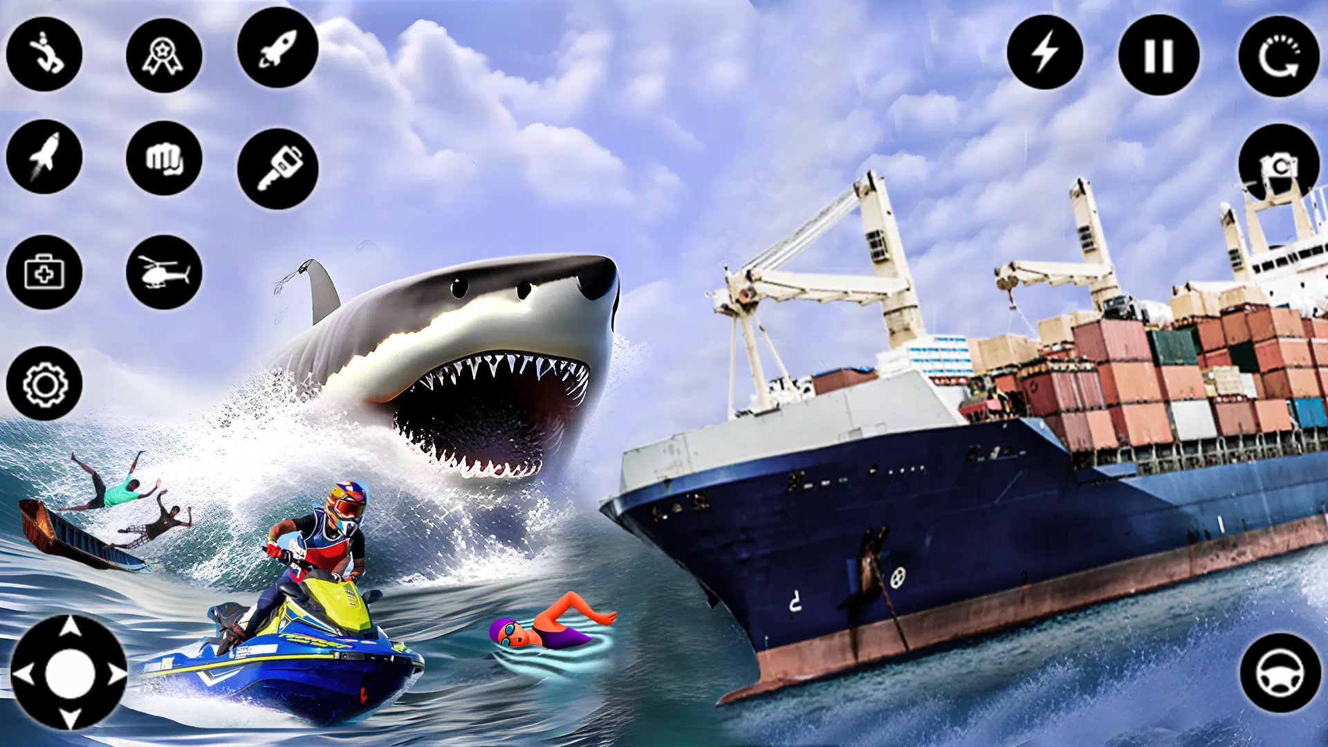 Shark Attack Games Offline Captura de pantalla 1