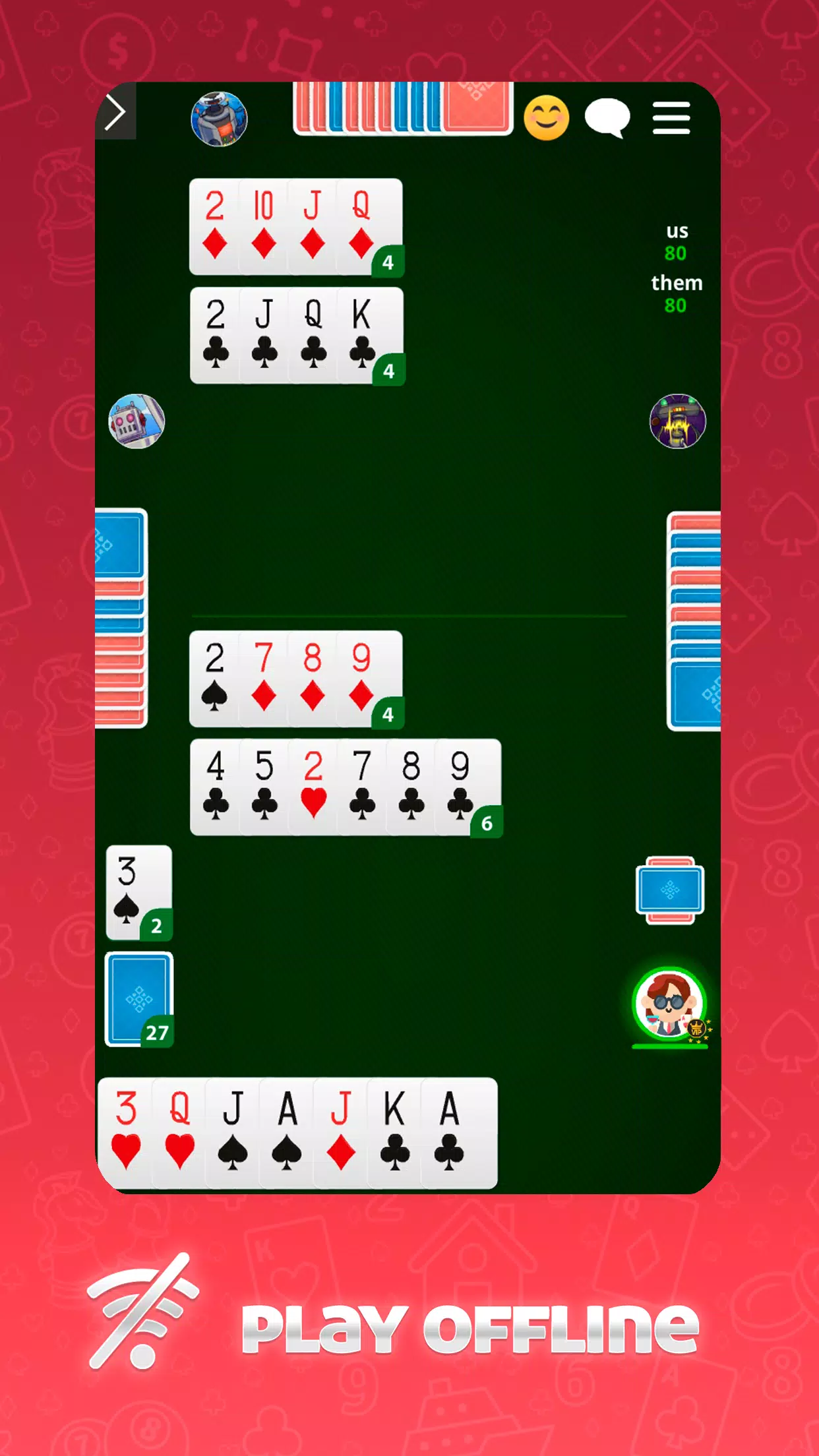 Buraco Canasta GameVelvet应用截图第3张