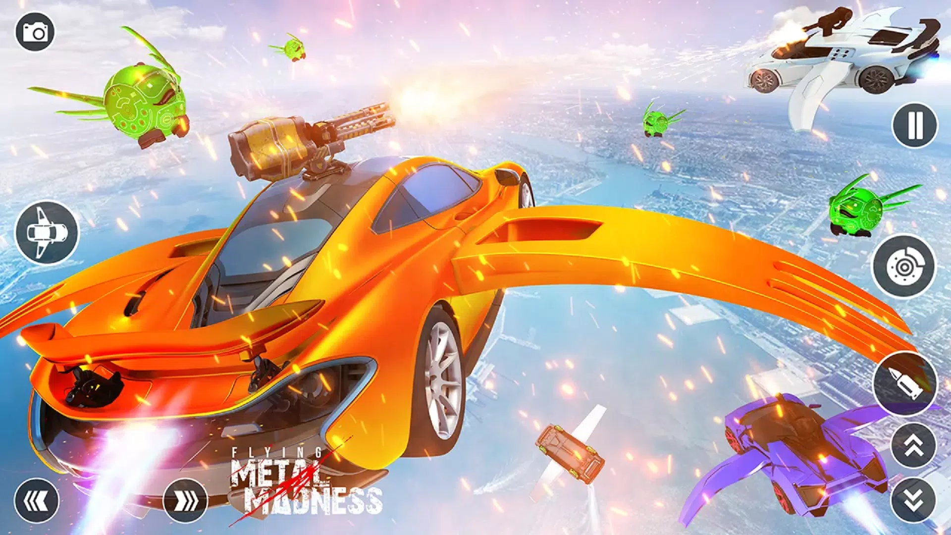 Flying Car Robot Shooting Game Zrzut ekranu 2