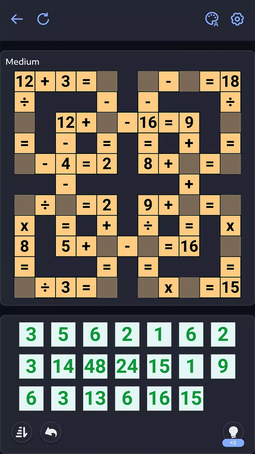 Crossmath - Math Puzzle Games Screenshot 1