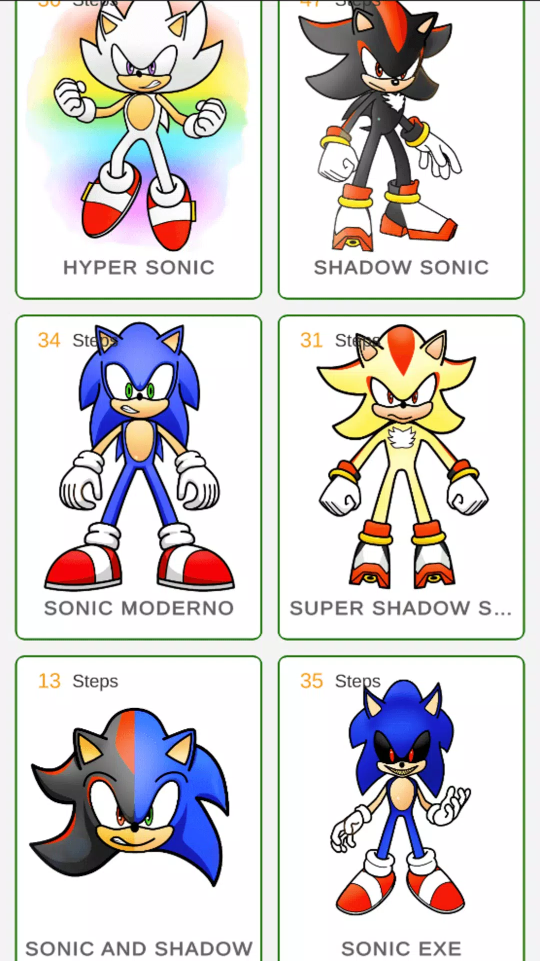 How to draw sonik characters 스크린샷 1