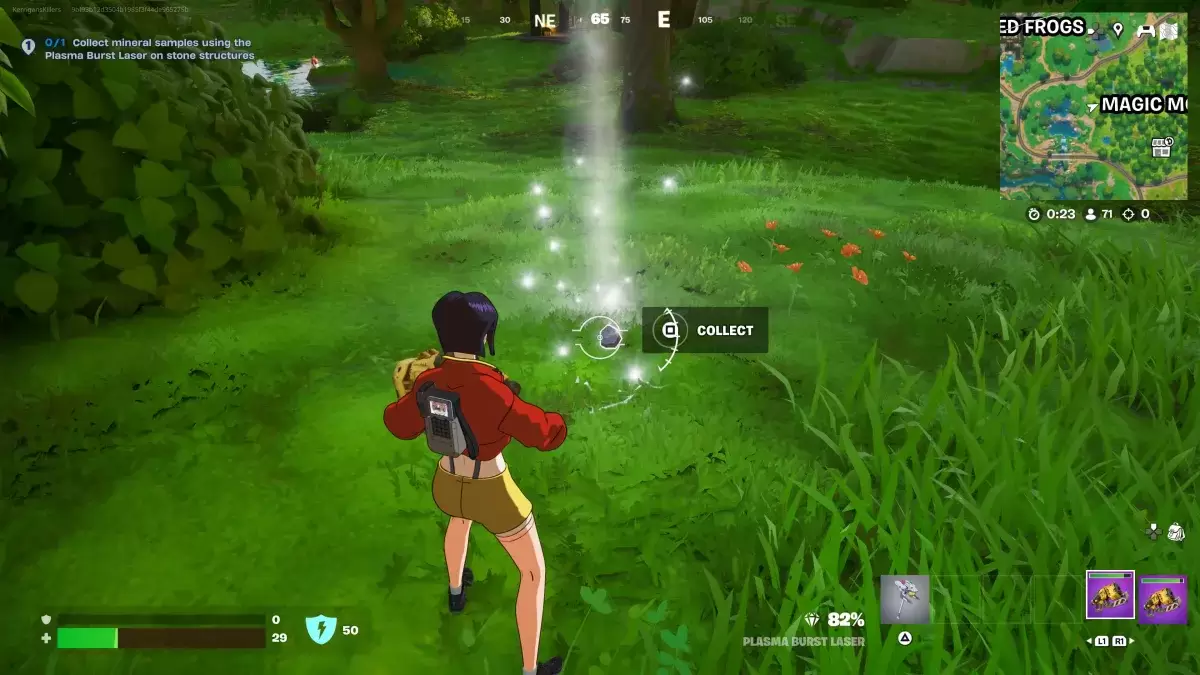 Mineralproben als Teil eines Artikels darüber, wie man sie mit dem Plasma -Burst -Gewehr in Fortnite sammelt.