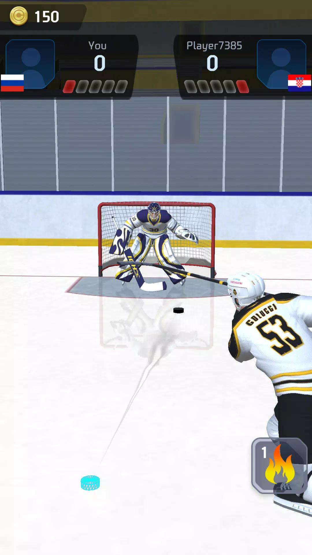 Hockey Game Stars 3D ဖန်သားပြင်ဓာတ်ပုံ 1