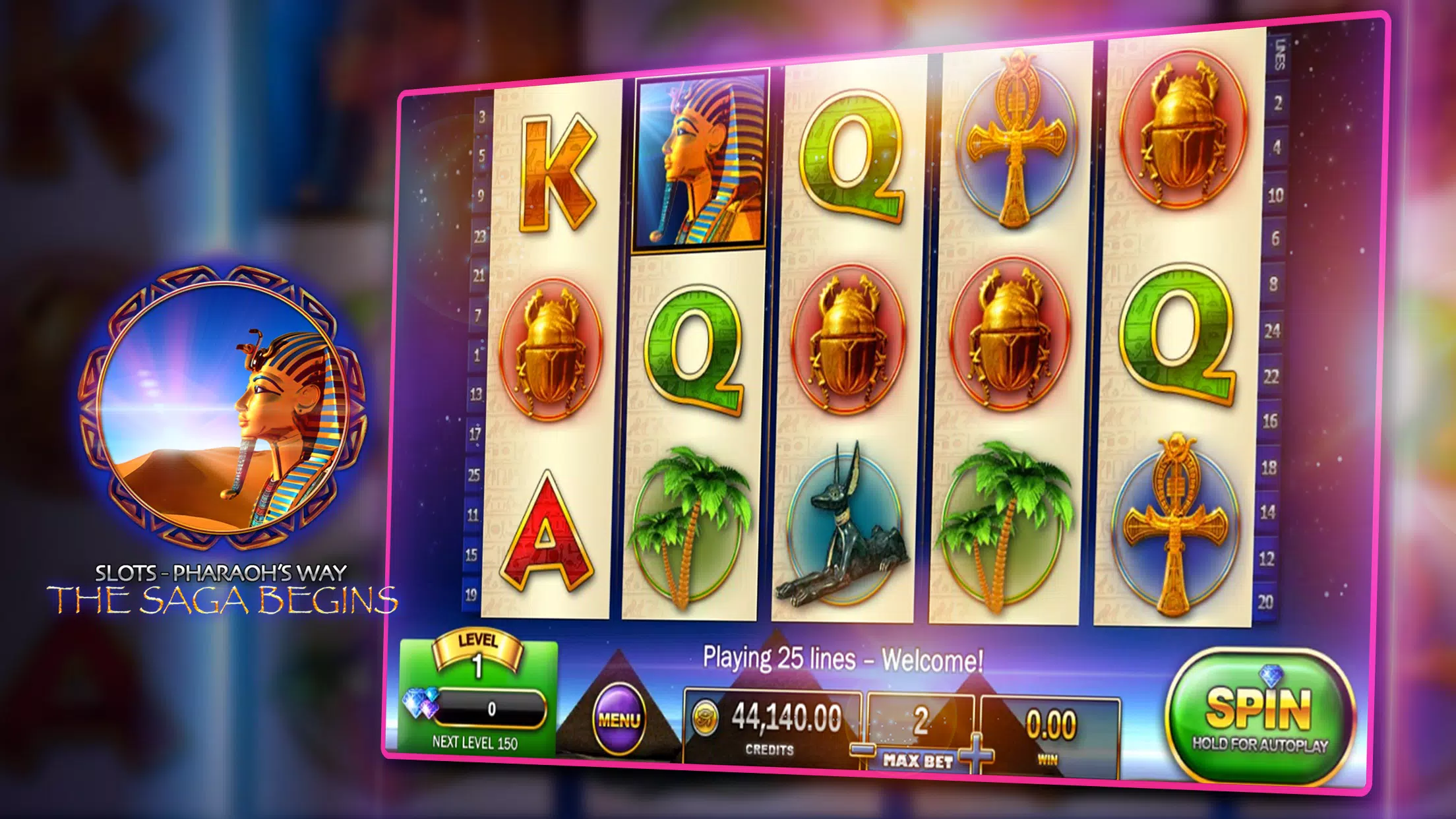 Slots - Pharaoh’s Way Casino Capture d'écran 2