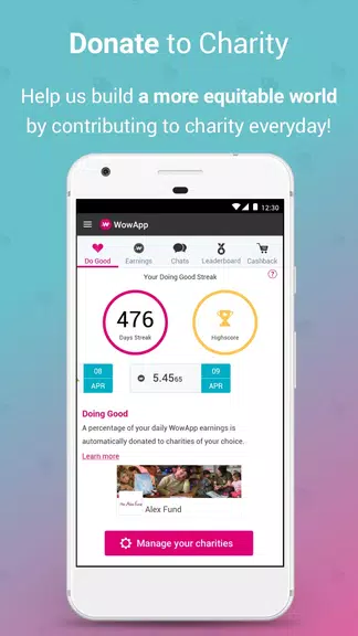 WowApp - Earn. Share. Do Good 스크린샷 3