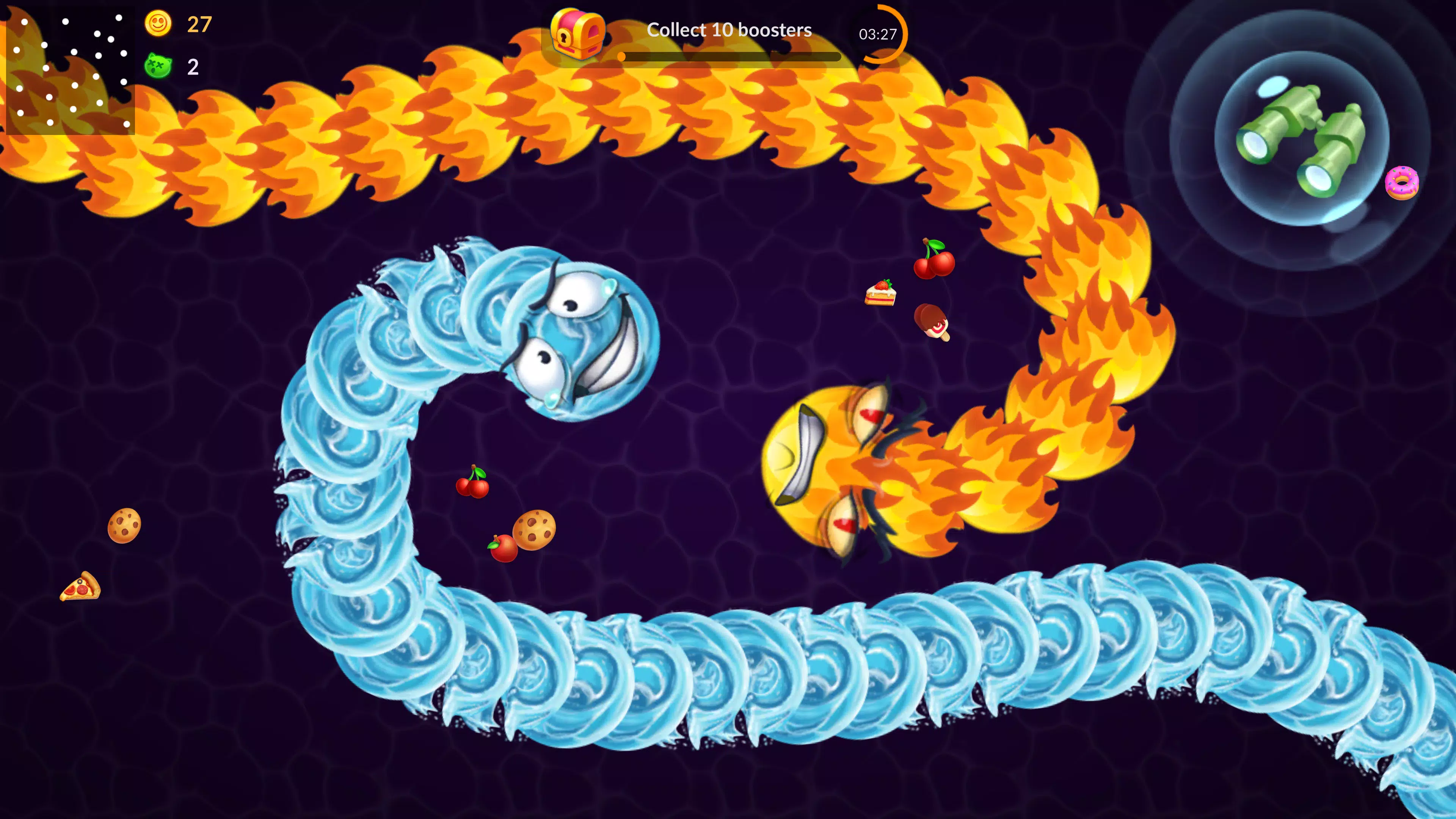 Snake vs Worms: Fun .io Zone应用截图第1张