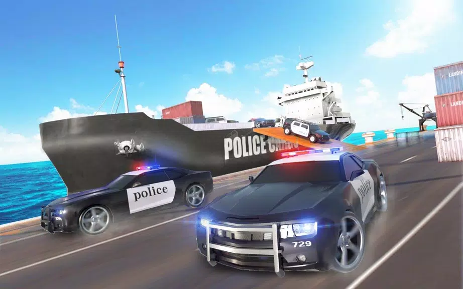 Police Transport Ship Car Simulator Captura de tela 1