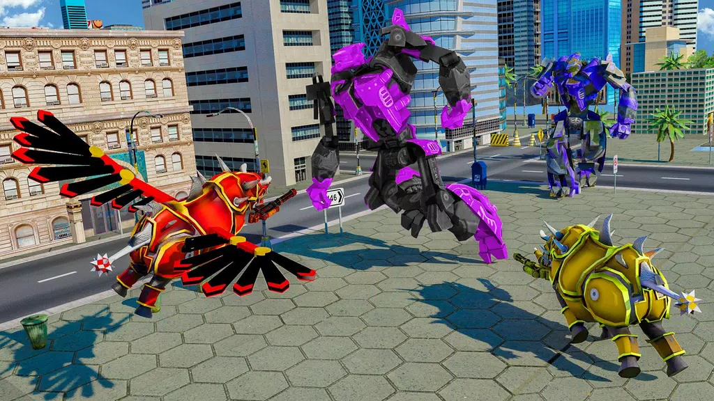 Flying Rhino Robot Transform: Robot War Games Zrzut ekranu 2