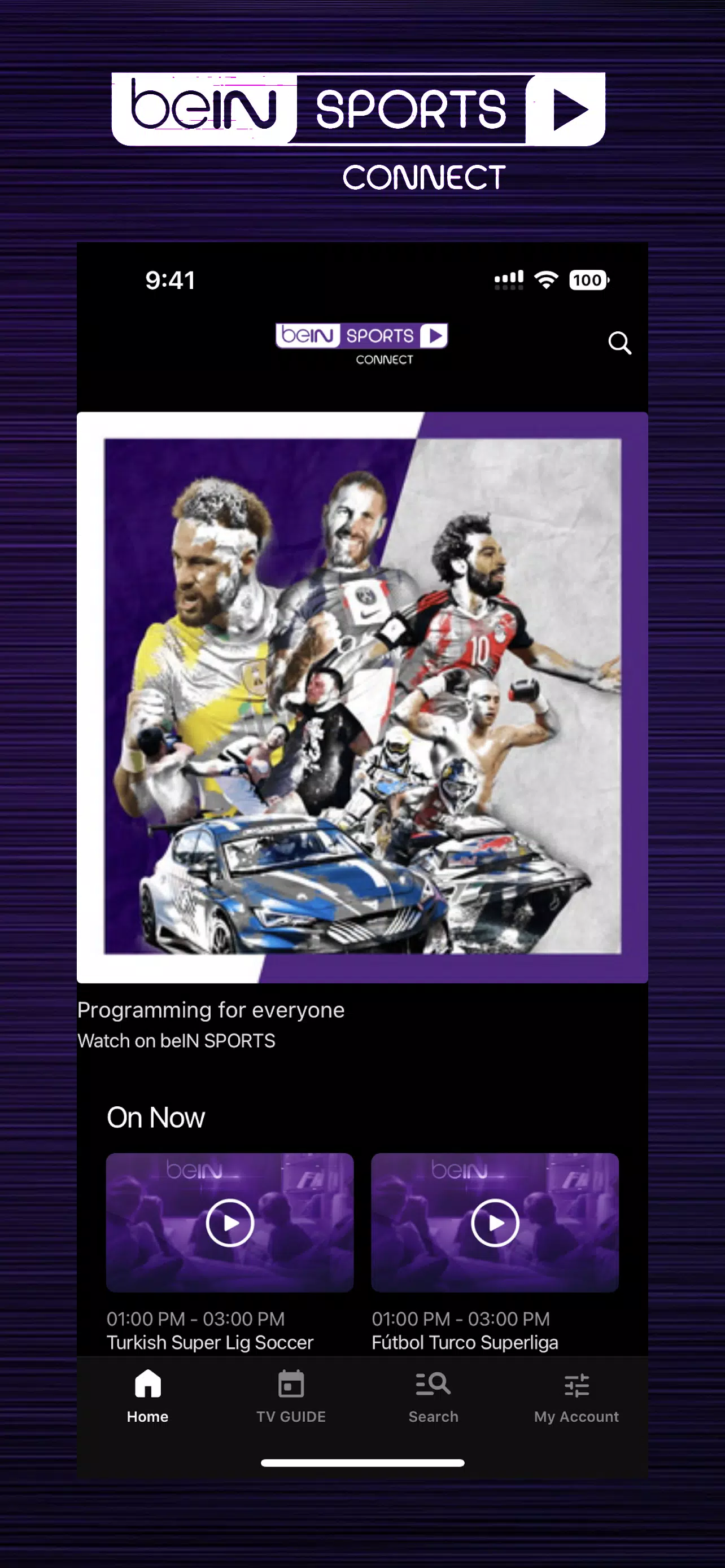 beIN SPORTS CONNECT スクリーンショット 0