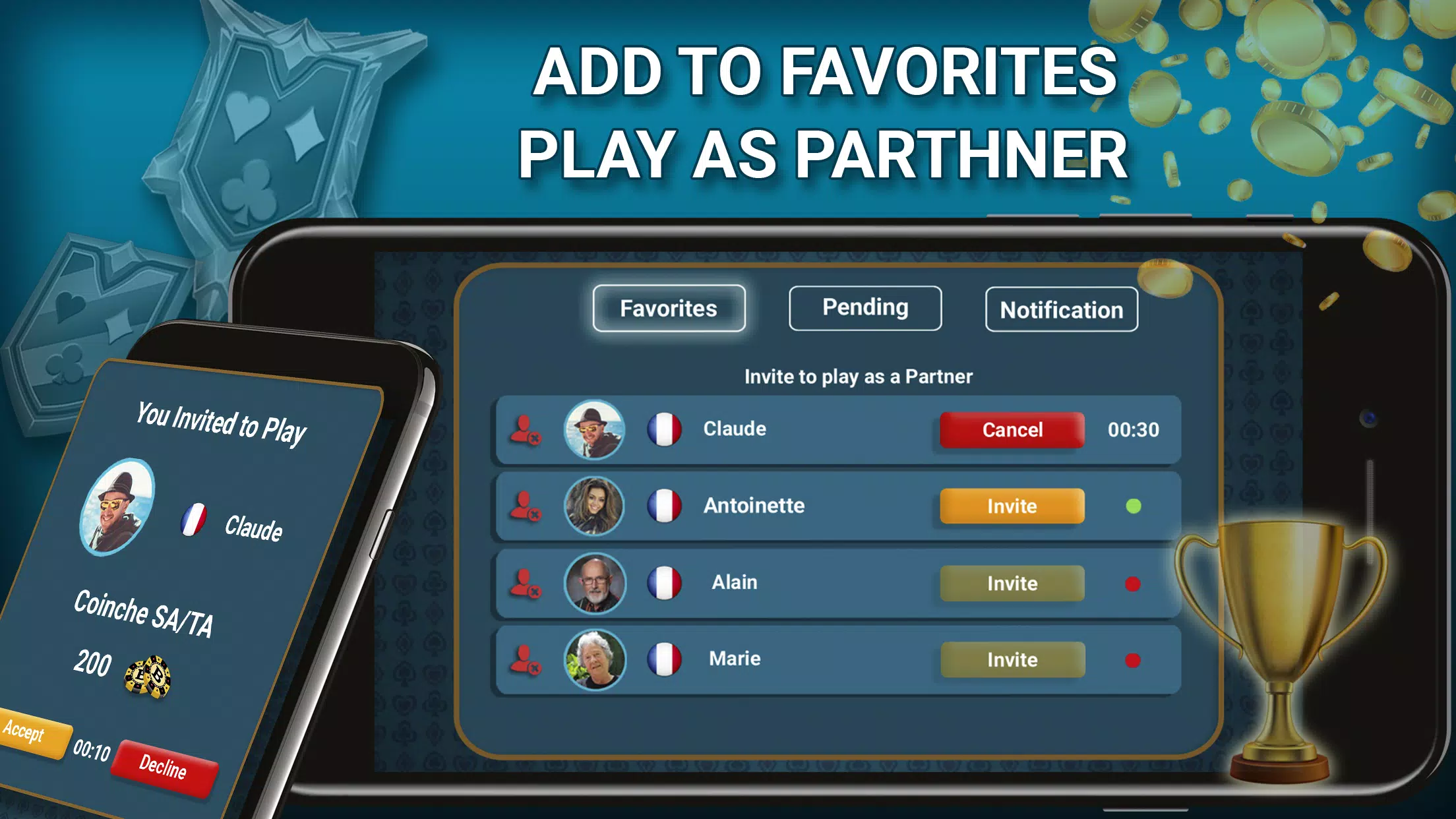 Blot Belote Coinche Online应用截图第2张