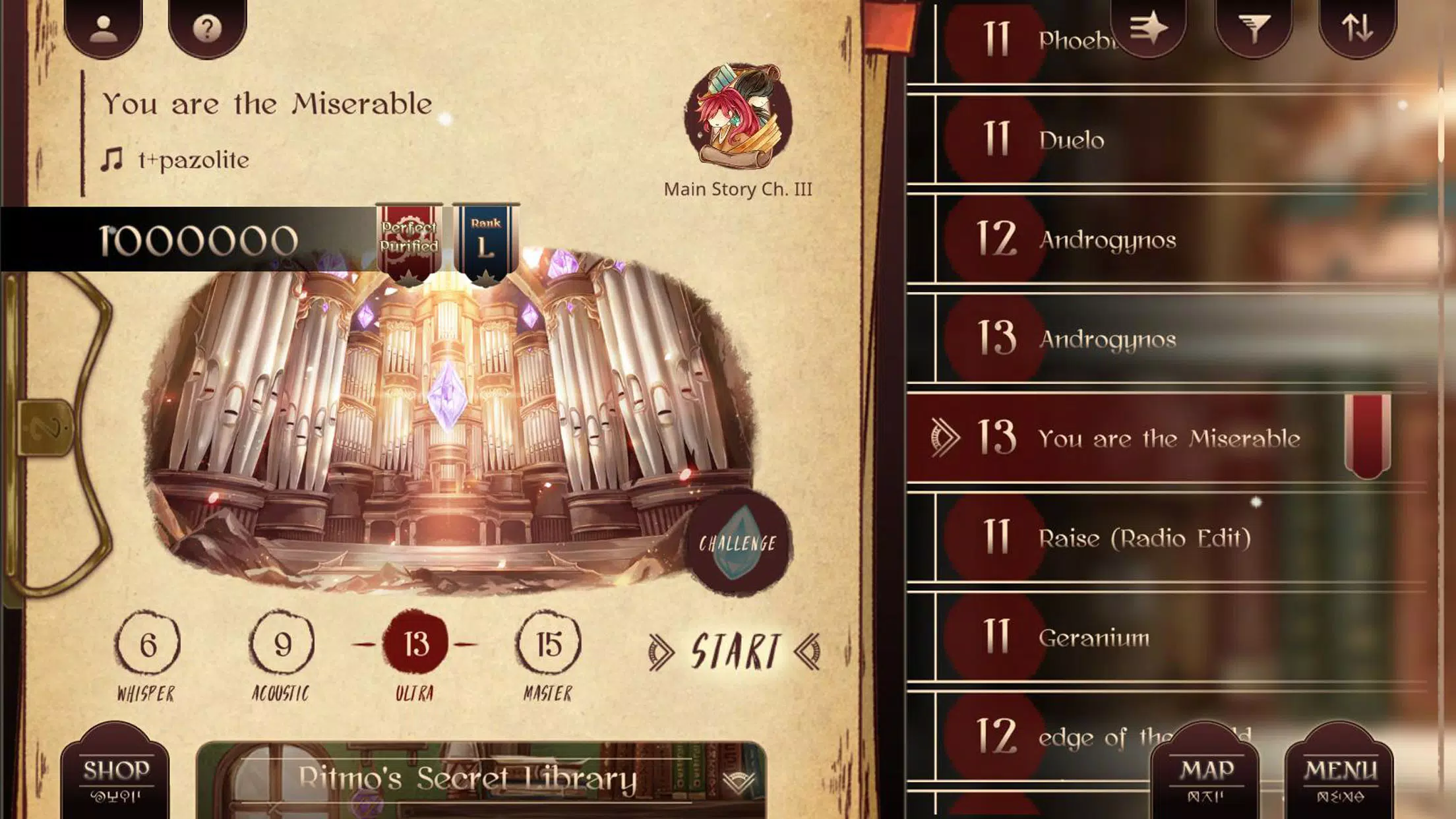 Lanota 스크린샷 1