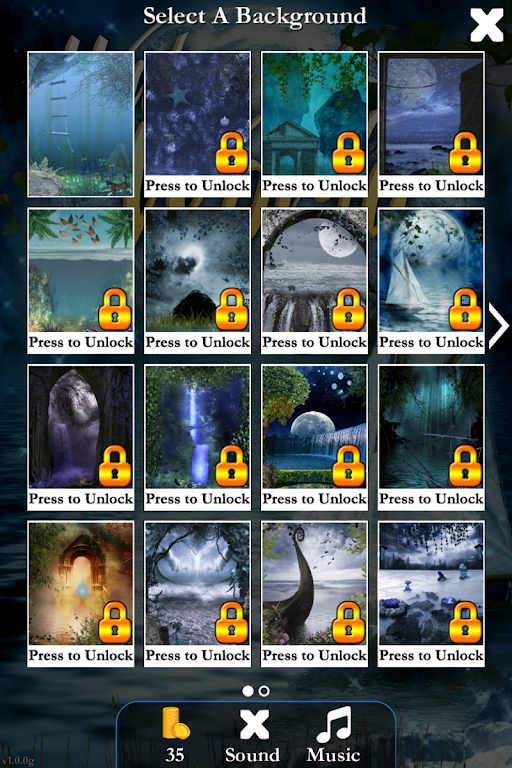Schermata Pyramid Solitaire Water World 1