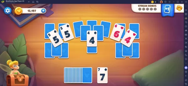 Disney Solitaireの魔法のようなカード操作を紹介するゲームプレイ画像