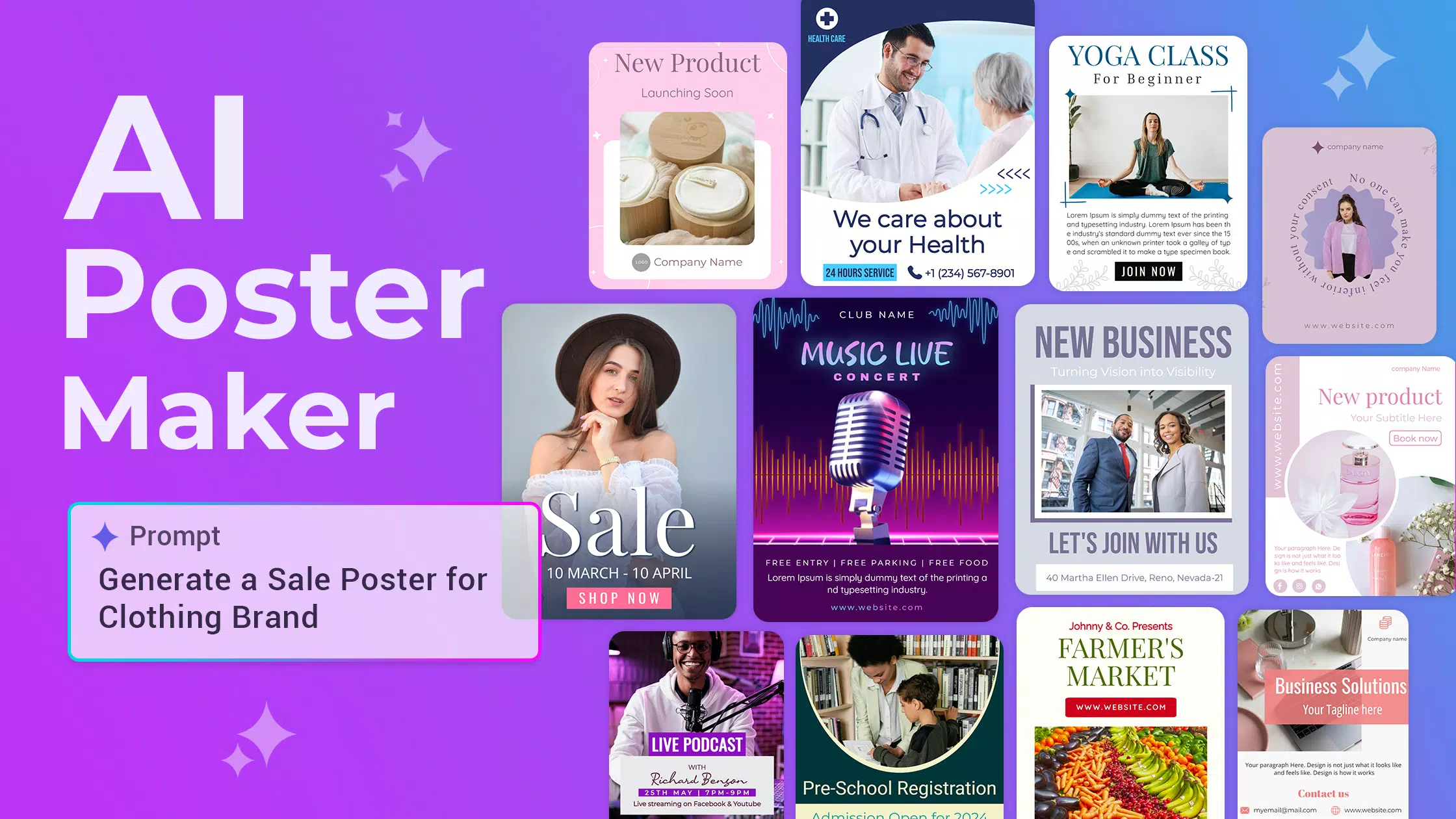Poster Maker AI flyer maker Zrzut ekranu 0