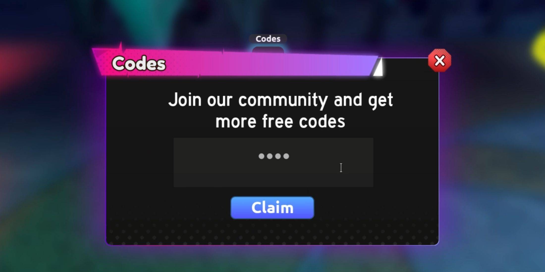Image: Code Redemption Interface