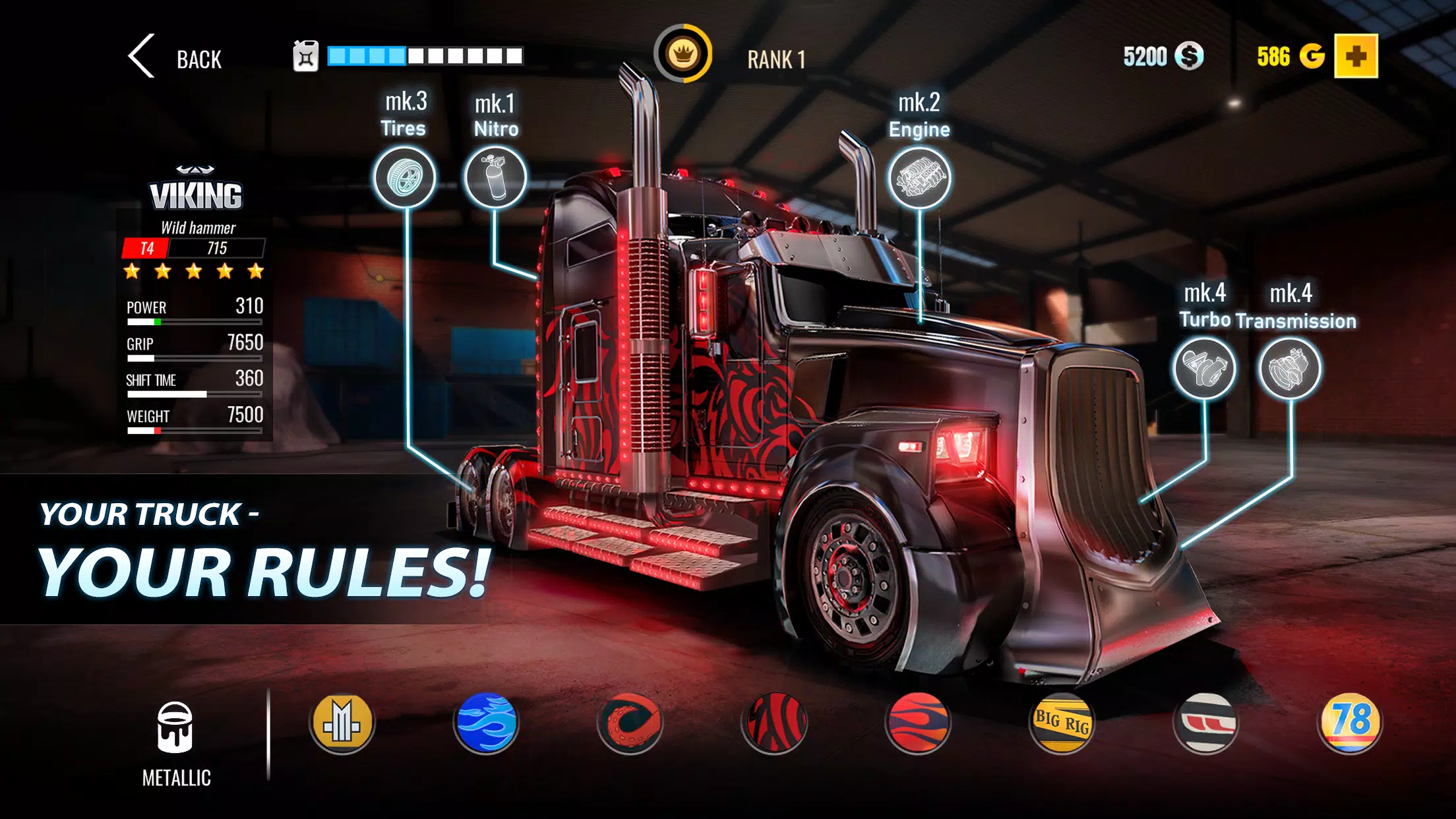 Big Rig Racing: Drag racing Captura de pantalla 0