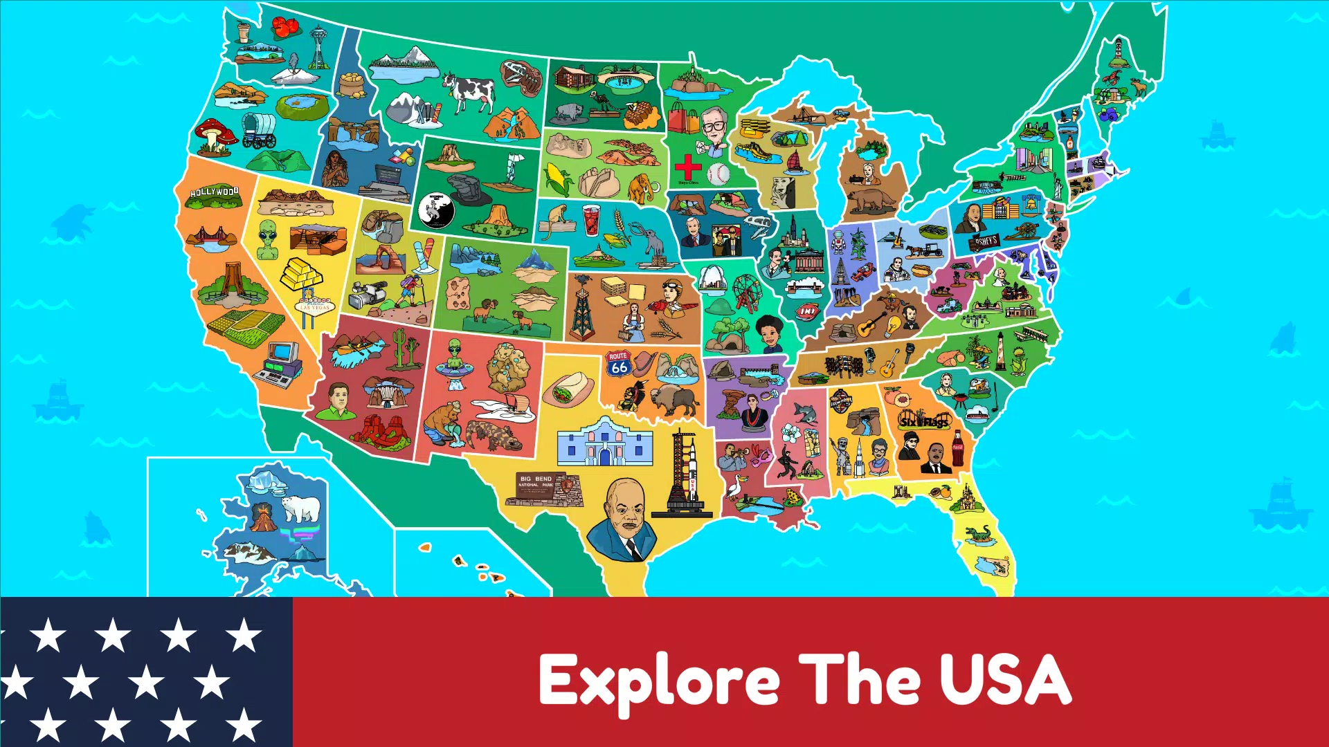 USA Map Kids Geography Games應用截圖第0張
