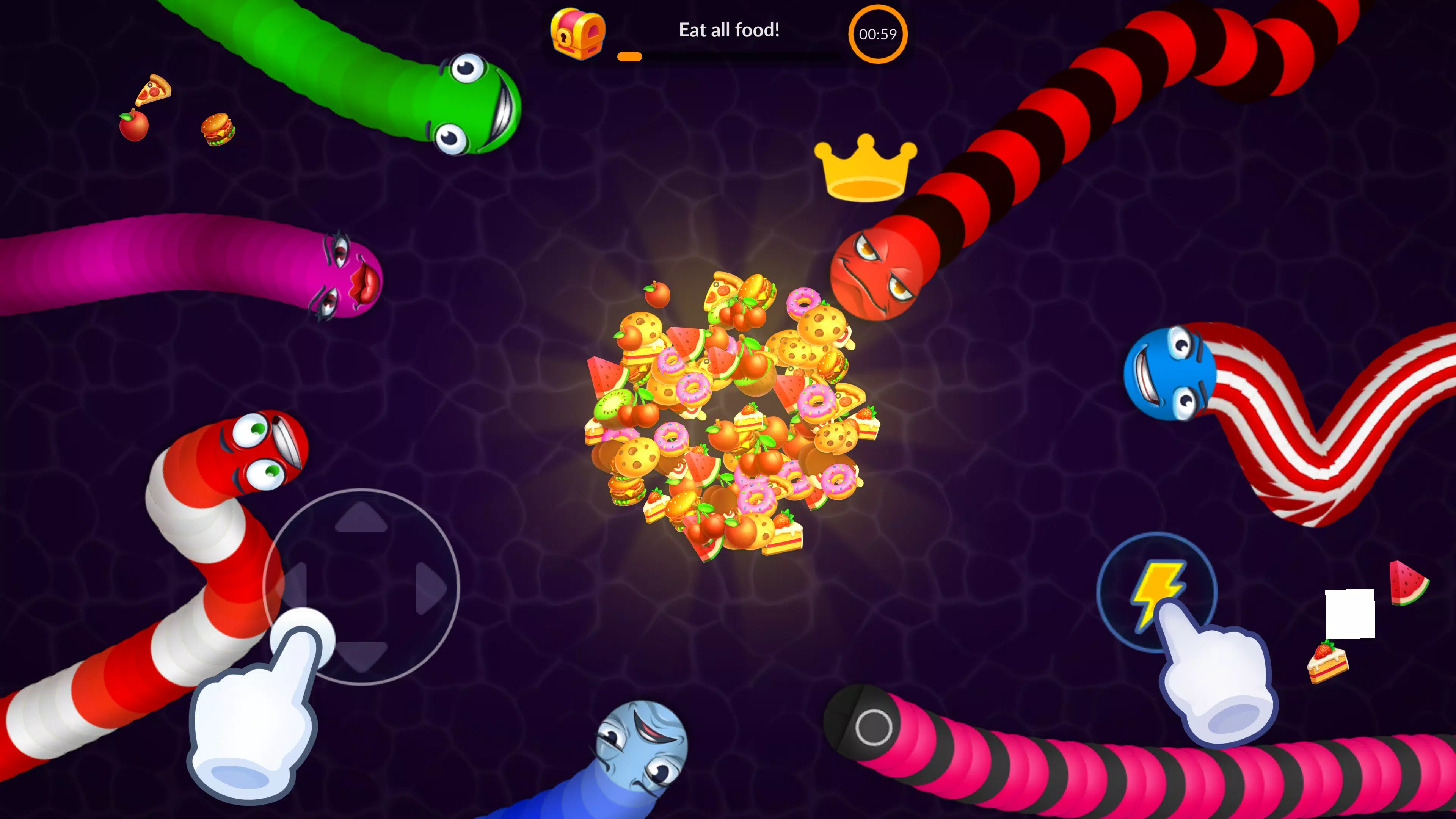 Snake vs Worms: Fun .io Zone应用截图第3张