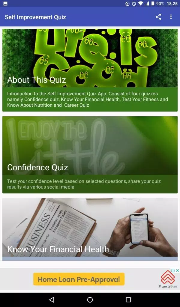 Self Improvement Quiz ภาพหน้าจอ 0