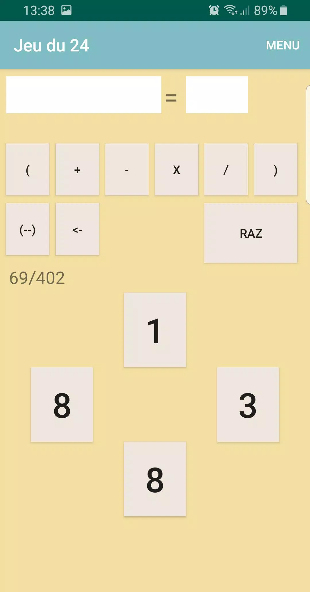 Jeu du 24 スクリーンショット 1