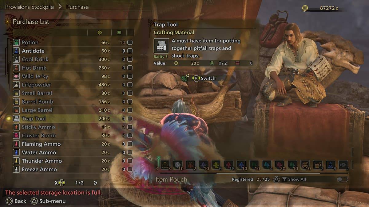 Mga tool sa bitag sa Monster Hunter Wilds