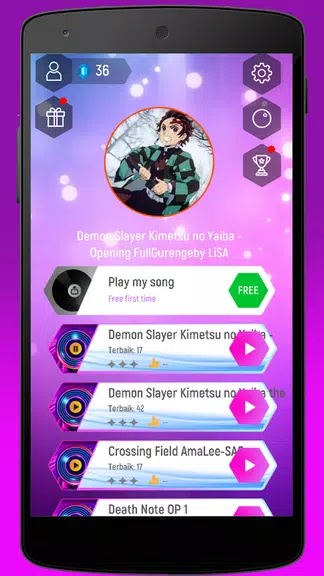 Kimetsu Demon Slayer Tiles Hop स्क्रीनशॉट 0