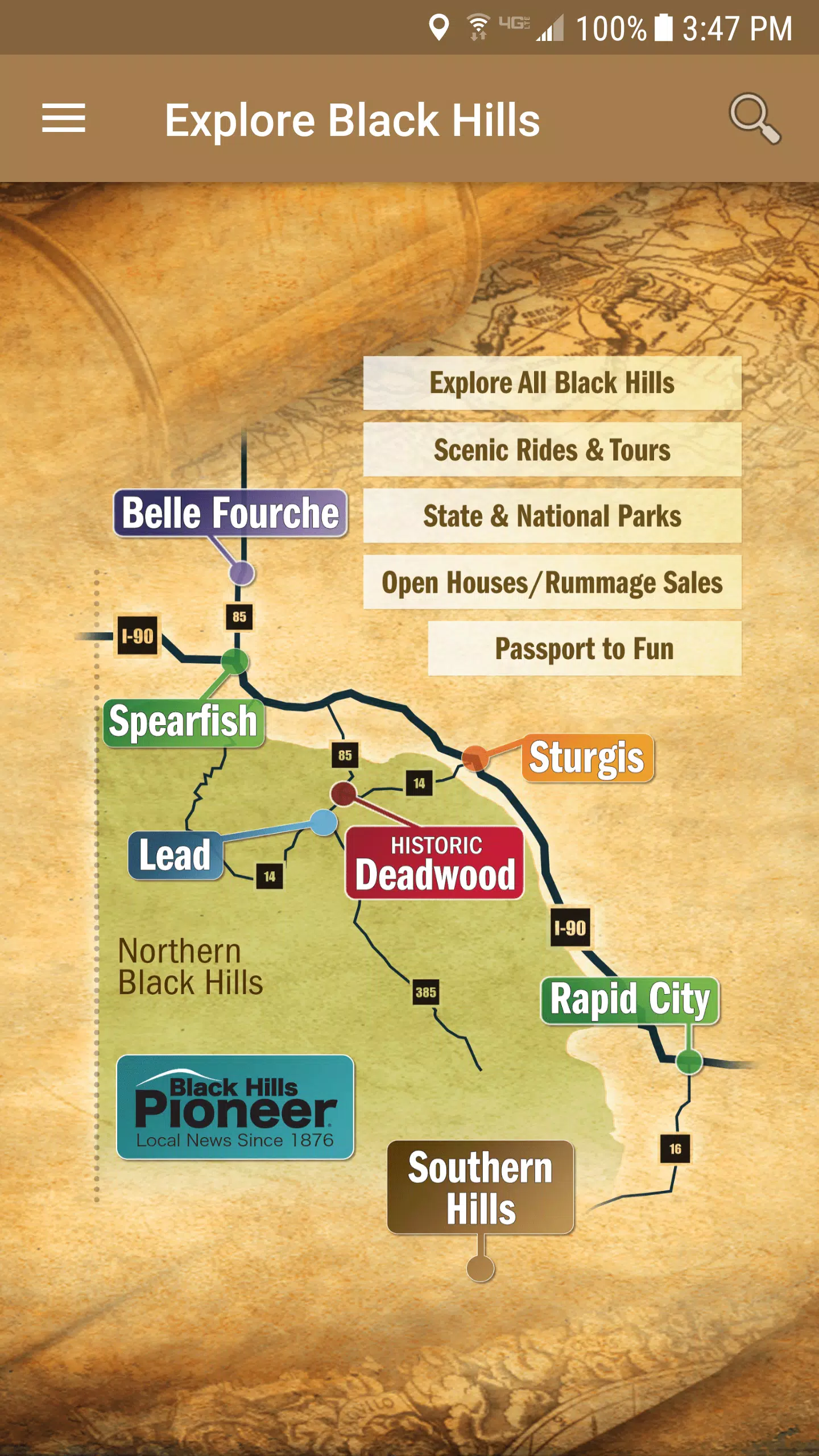 Explore Black Hills Capture d'écran 0