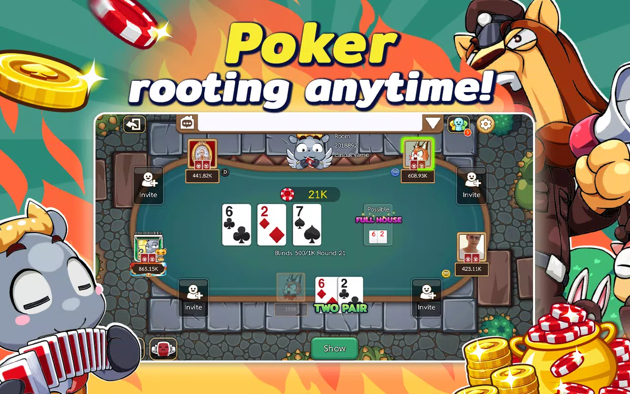 Dummy & Toon Poker ดัมมี่ทุย应用截图第2张