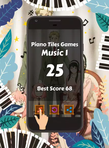 Piano Tiles Anime Spy X Family स्क्रीनशॉट 2