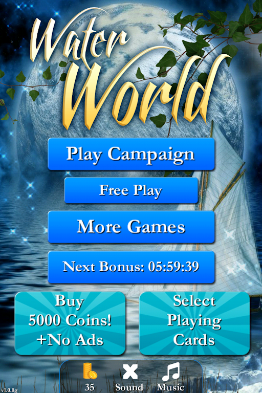 Schermata Pyramid Solitaire Water World 0