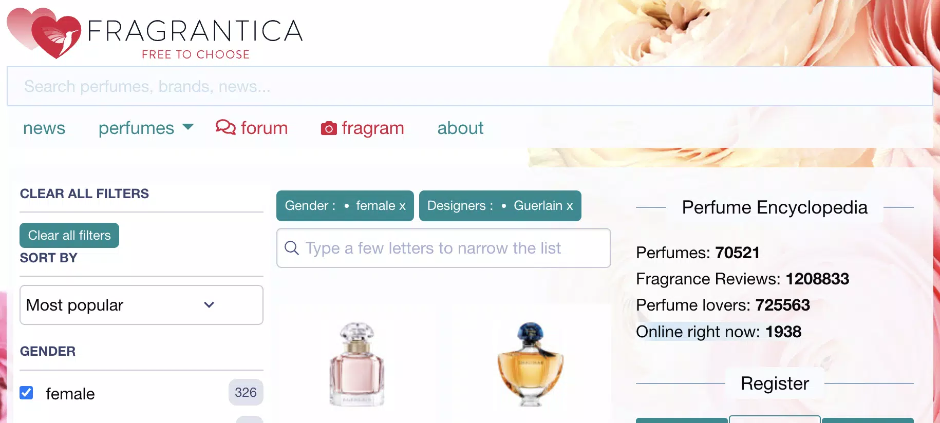 Fragrantica Perfumes ဖန်သားပြင်ဓာတ်ပုံ 3
