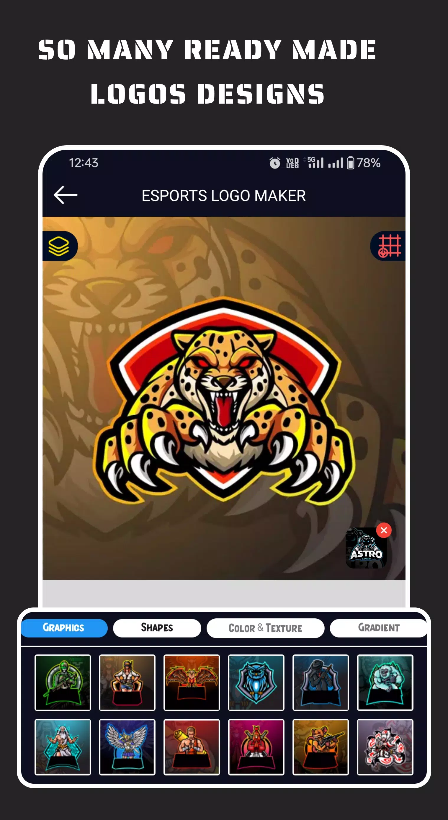 Esportify: Gaming Logo Maker Captura de pantalla 3