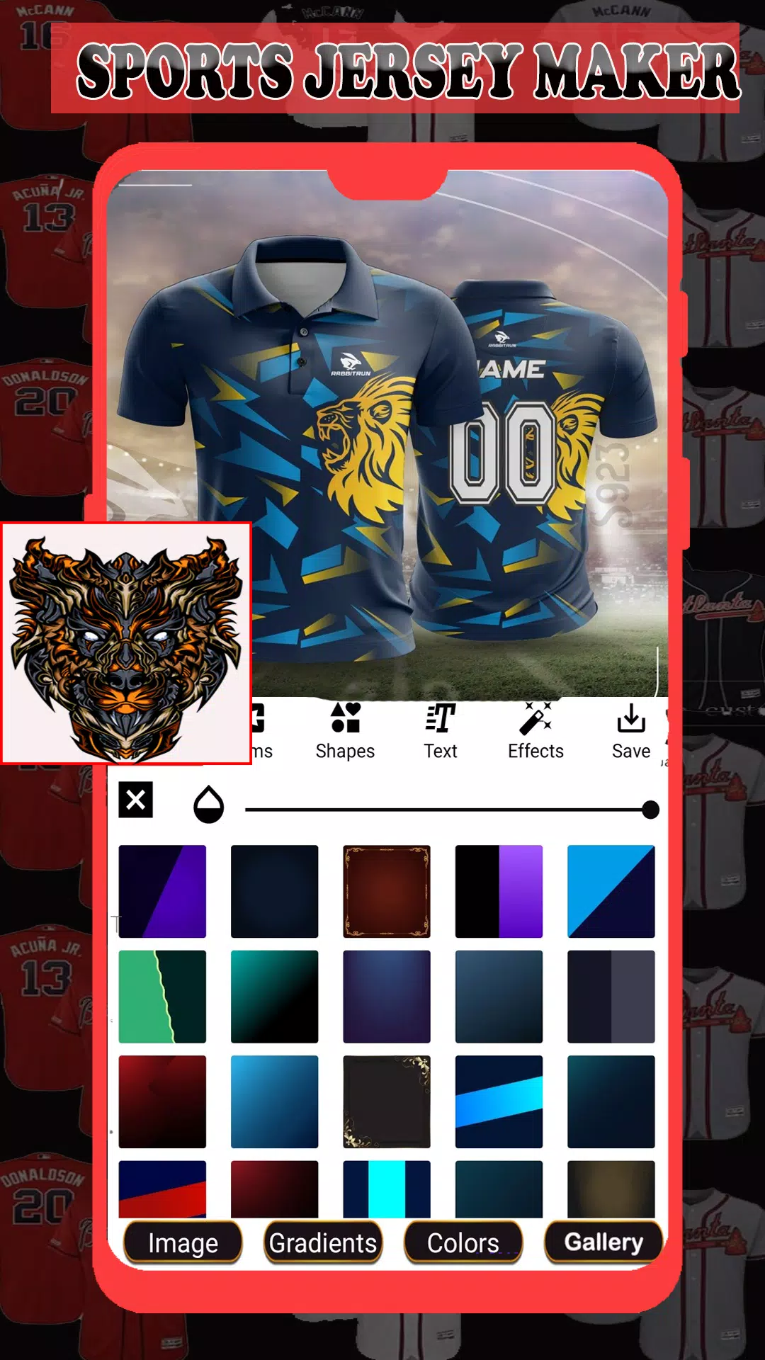 Sports Jersey Maker Ekran Görüntüsü 3