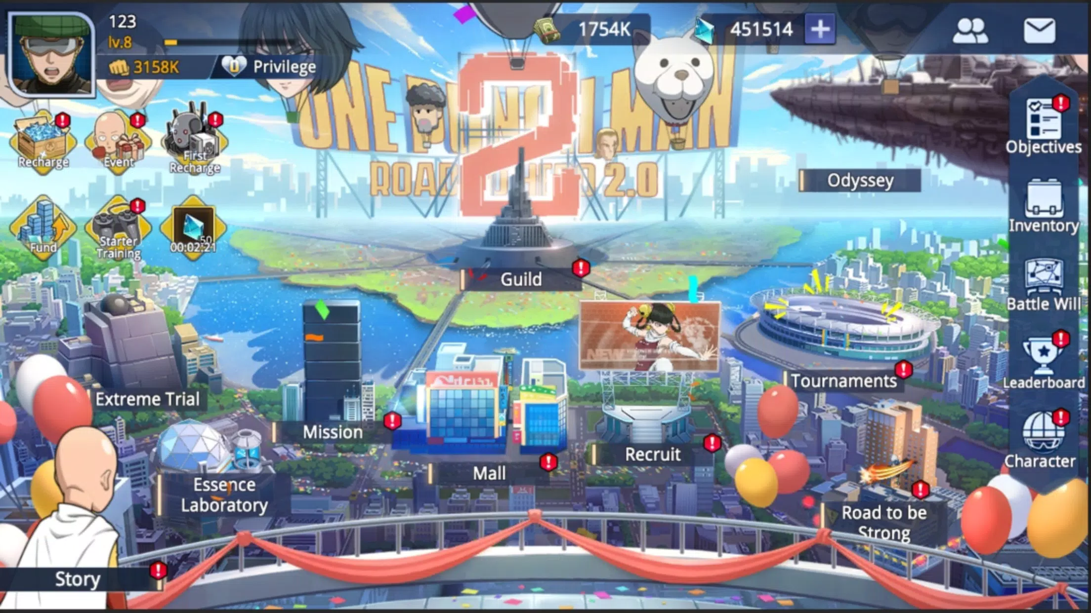 One-Punch Man:Road to Hero 2.0 Tangkapan skrin 1