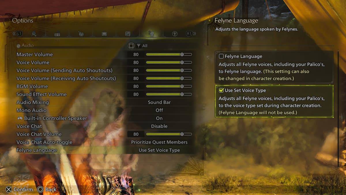 Monster Hunter Wilds Palico語言設置