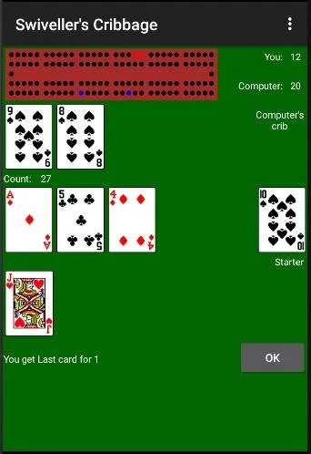 Swiveller’s Cribbage Captura de tela 1