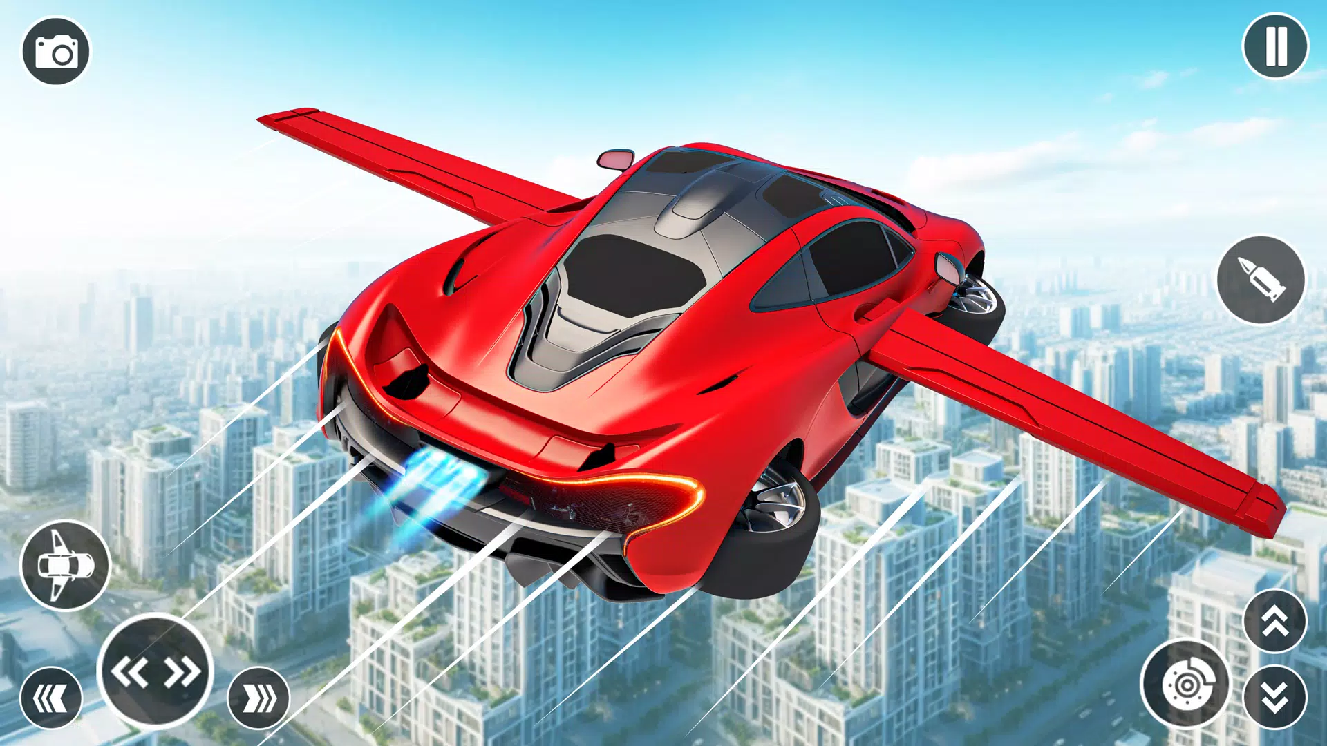 Flying Car Robot Shooting Game Zrzut ekranu 0