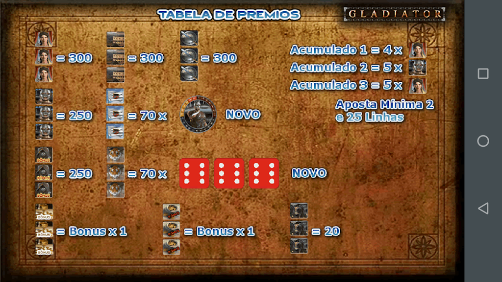 Schermata Gladiador Slot Caça Níquel 1