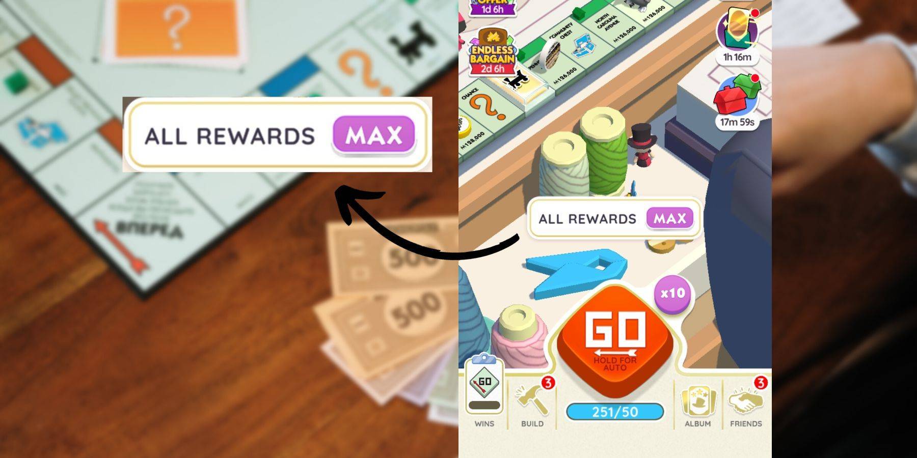 Screenshot del moltiplicatore di monopolio