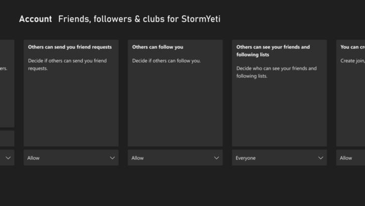 Xbox Follow and Friend System