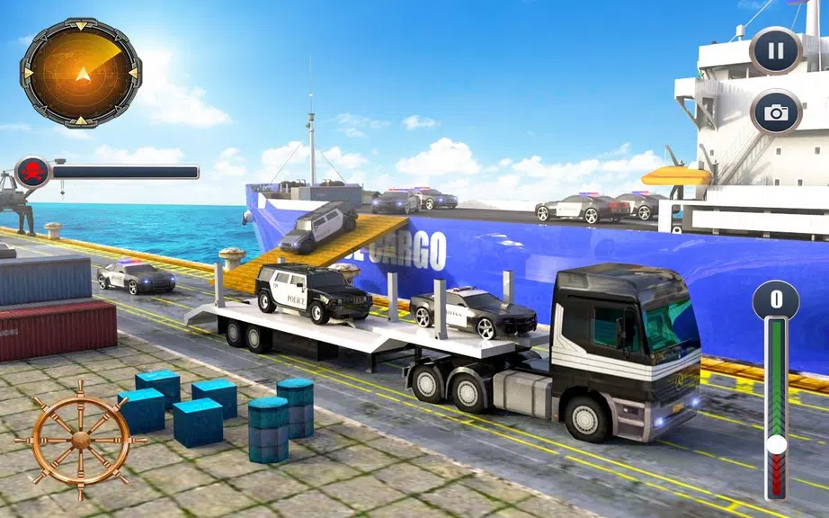 Police Transport Ship Car Simulator Captura de tela 2