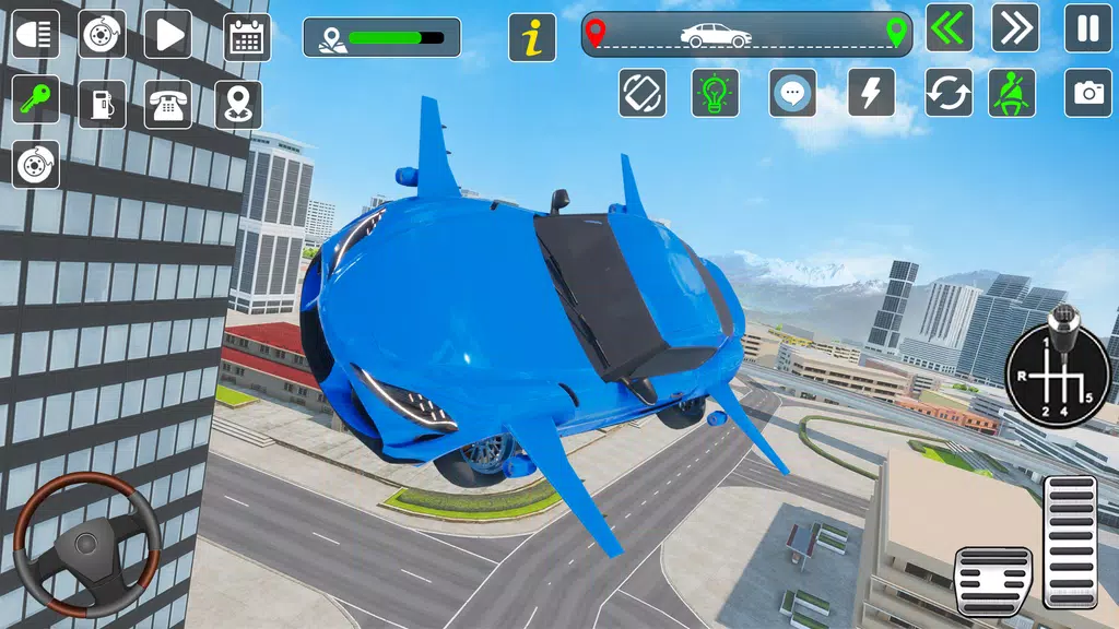 Flying Car Games Car Flight 3D Captura de tela 3