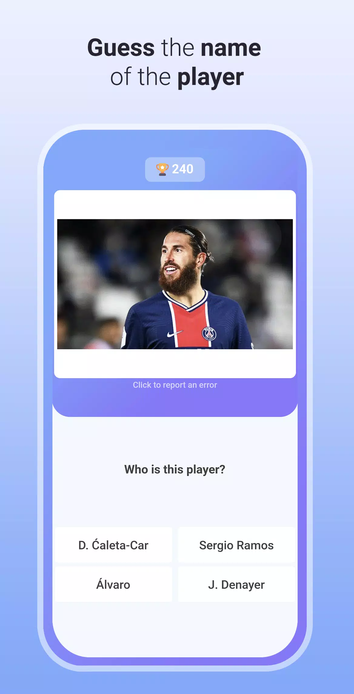 Schermata Quiz Soccer - Guess the name 3
