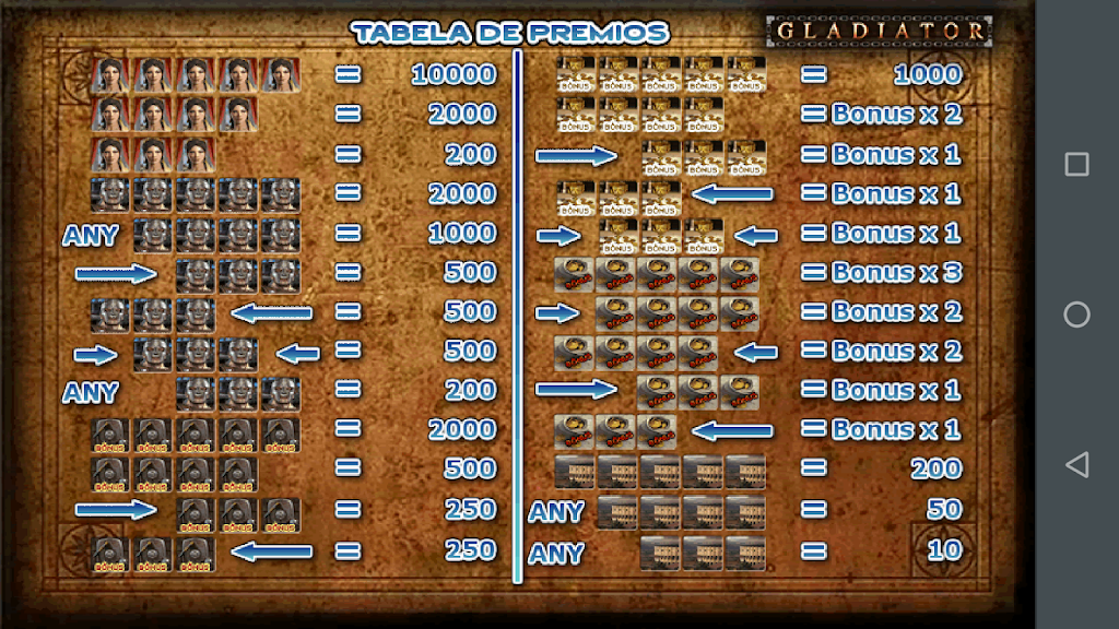 Schermata Gladiador Slot Caça Níquel 2