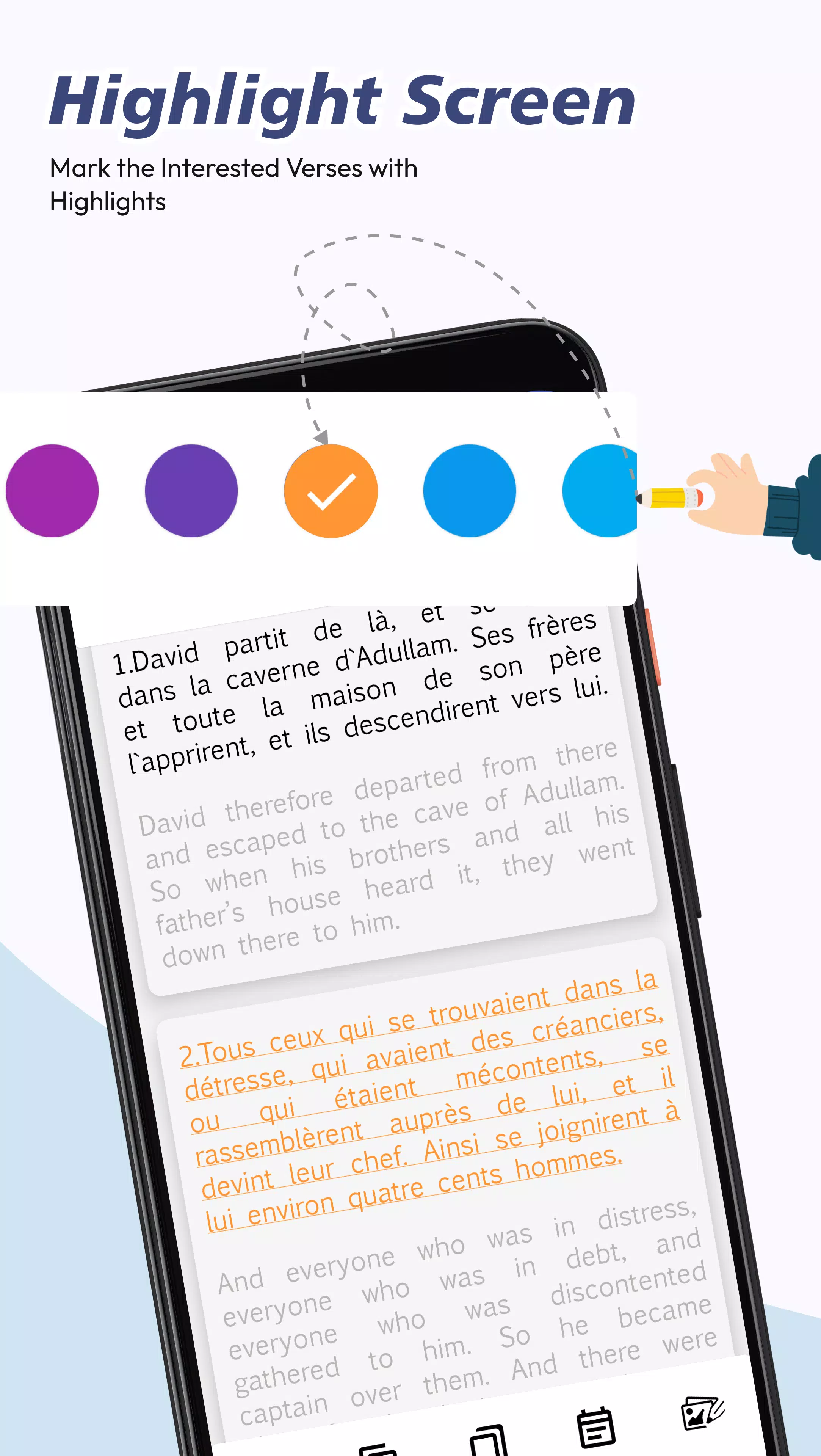 French English Bible Ekran Görüntüsü 1