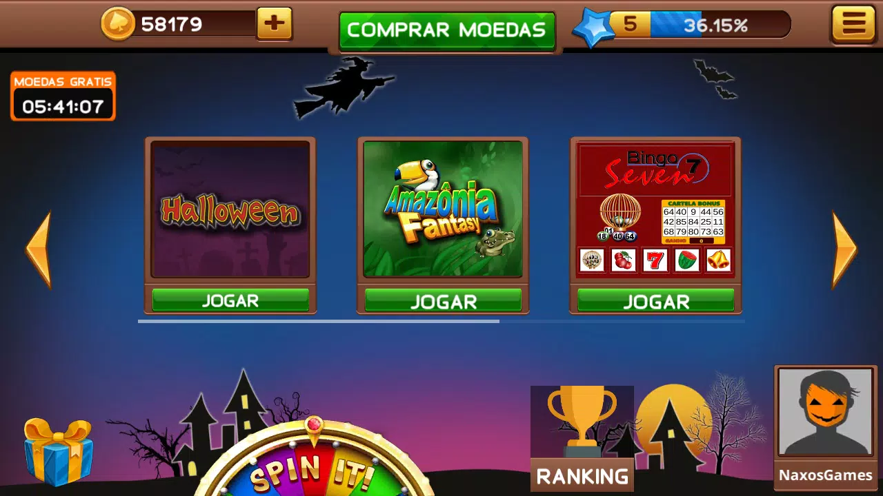 Halloween Caça Niquel e Bingo スクリーンショット 3