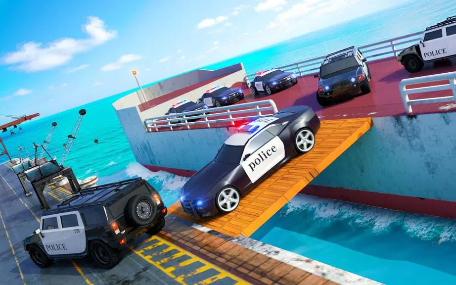 Police Transport Ship Car Simulator Captura de tela 0
