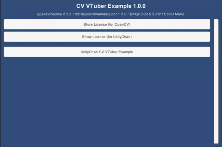 Schermata CV VTuber Example 3
